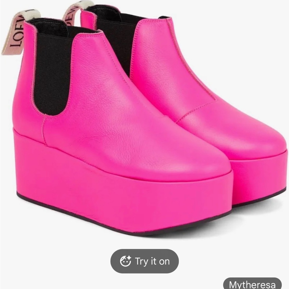 Loewe Vibrant Pink Platform Shoes size 40 US 10